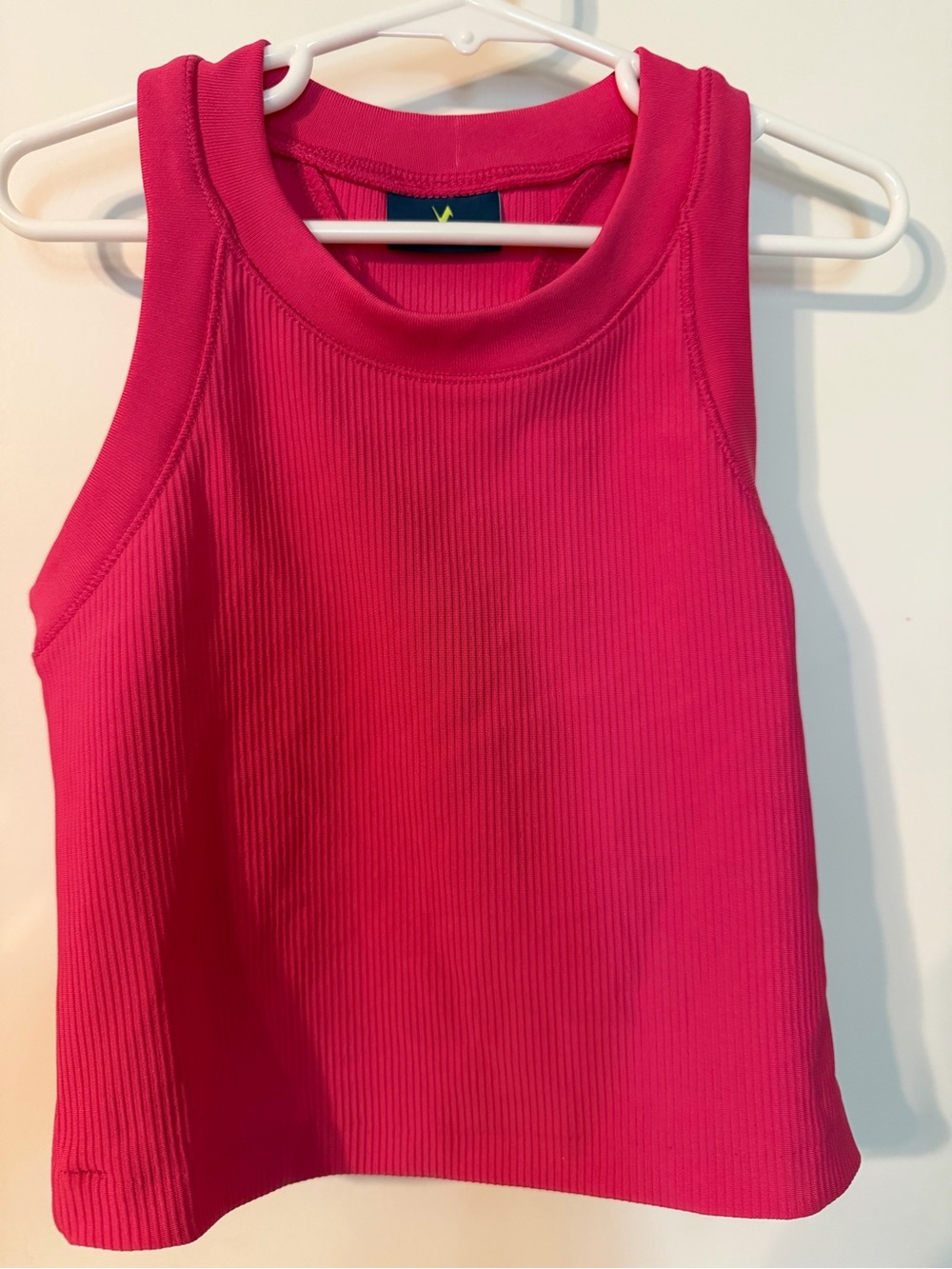 Girls' Ribbed Hot Pink Tank Top